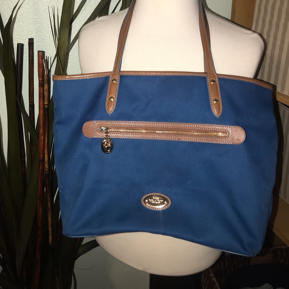 Blue Coach Tote